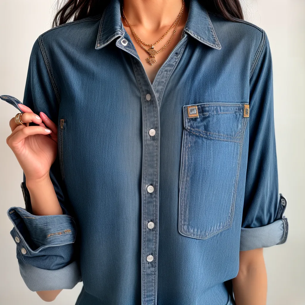 camisa estilosa detalhes acessorios tendencia