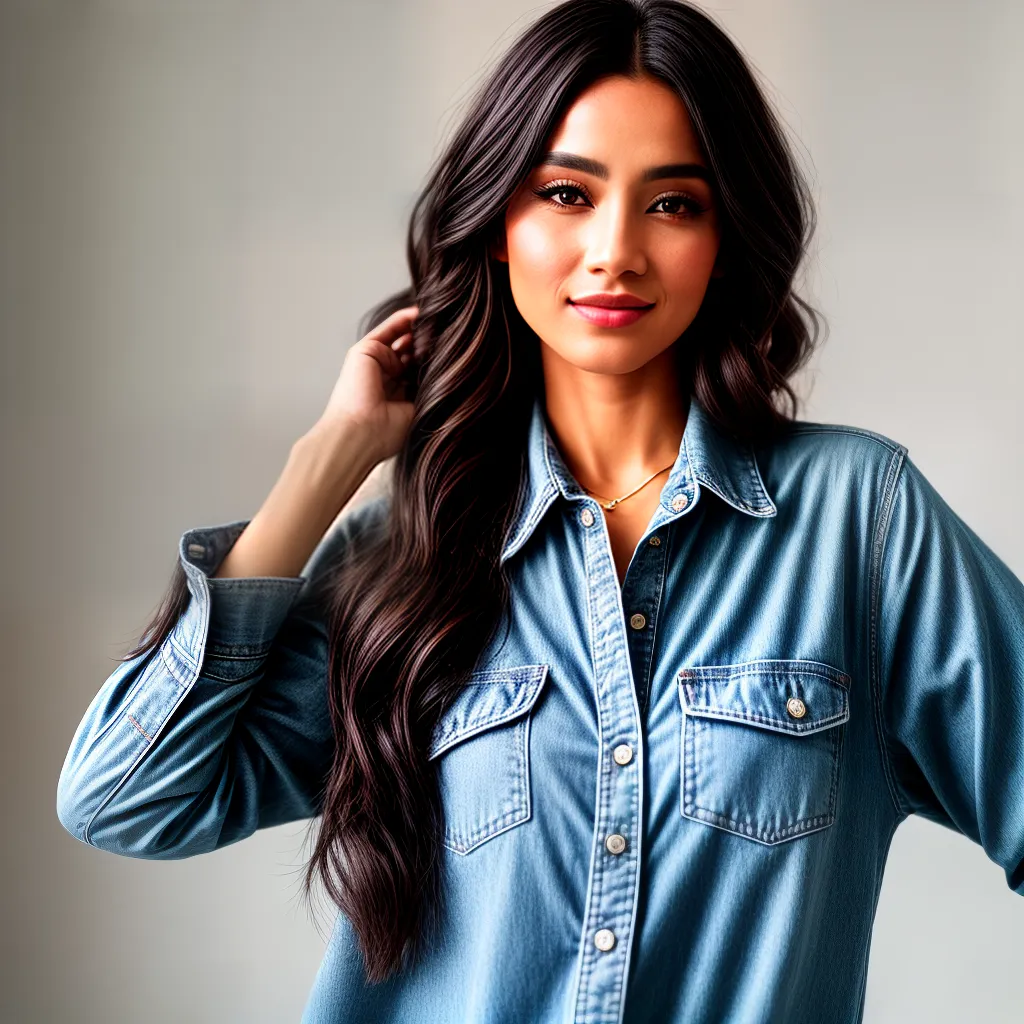 mulher estilosa camisa desafiadora