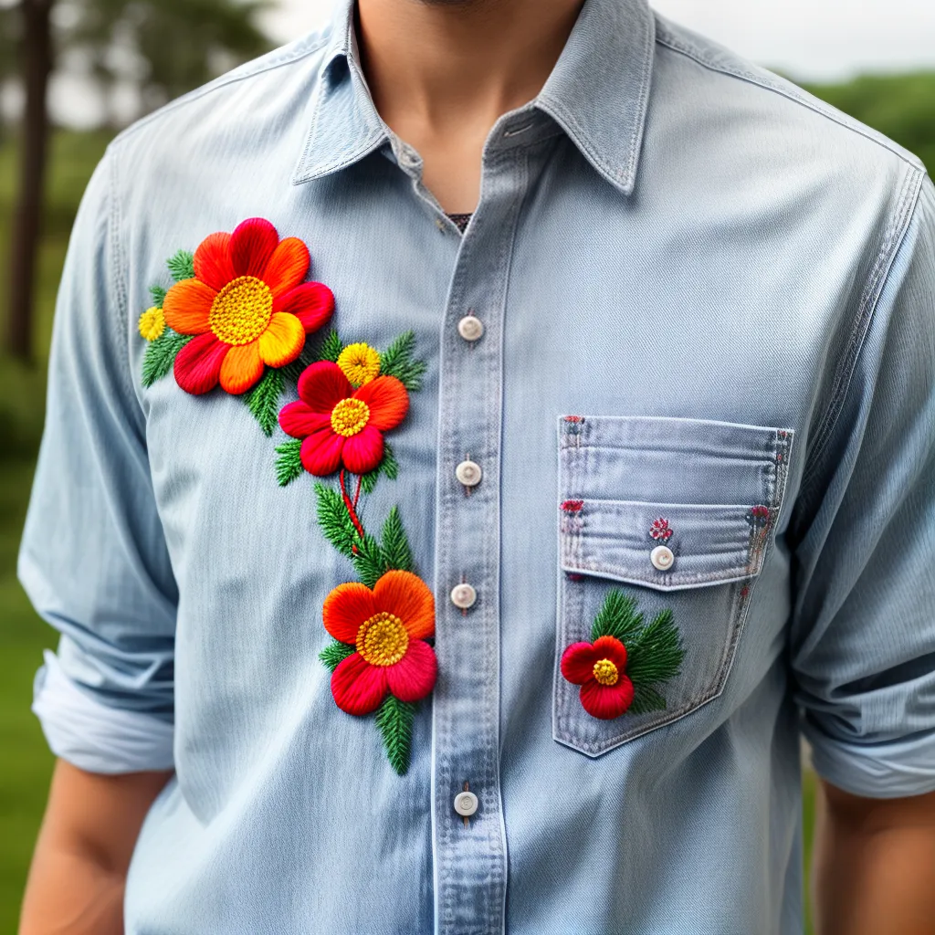 camisa branca patches coloridos bordados
