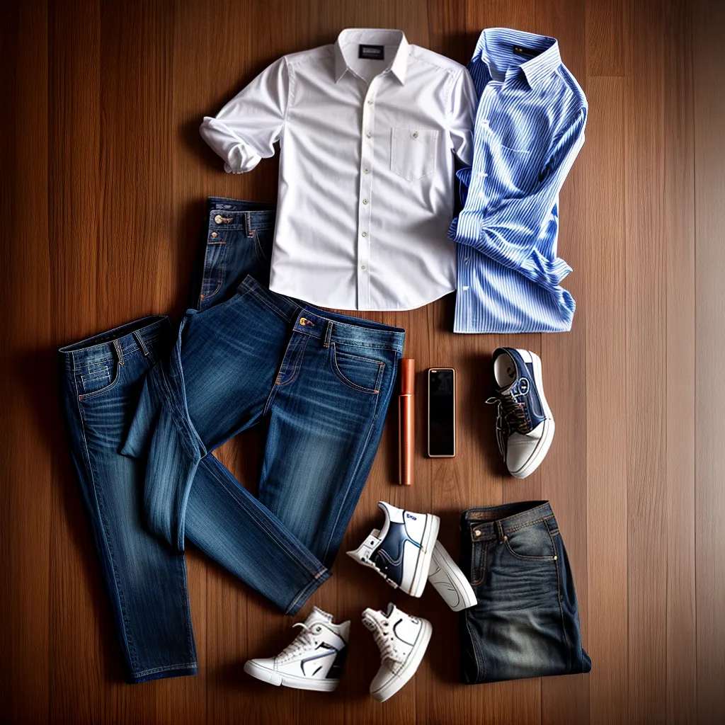 look classico camisa jeans khaki