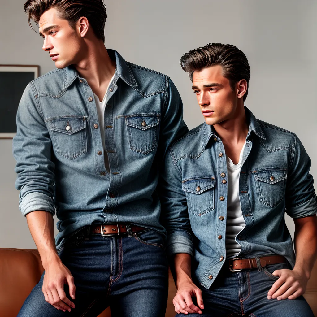camisa jeans desgastada pins vintage