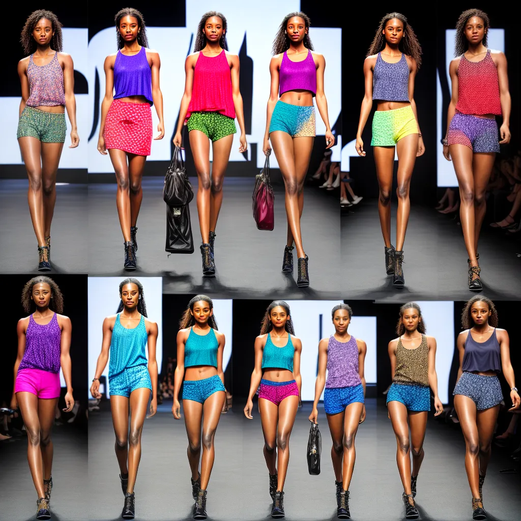 desfile modelos tank tops coloridos desfile modelos tank tops coloridos