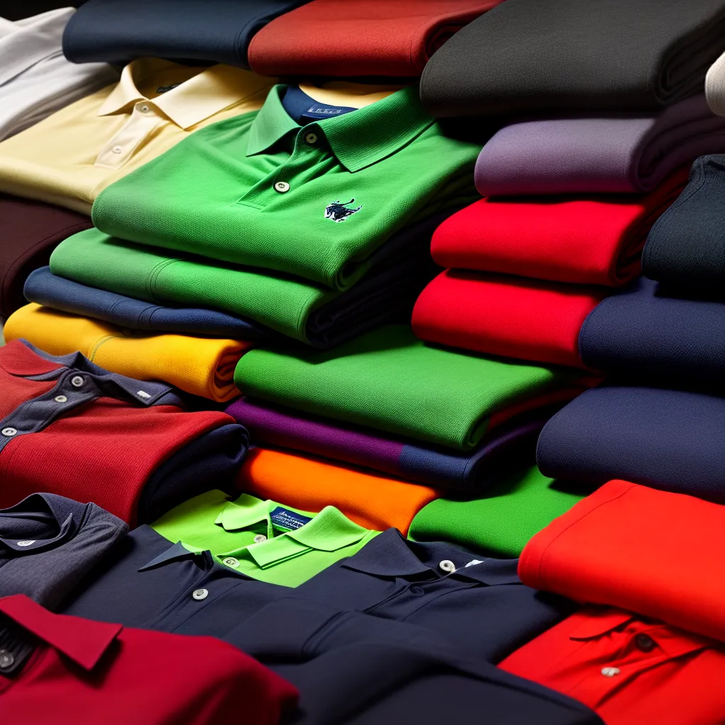 polos coloridos logos marcas premium