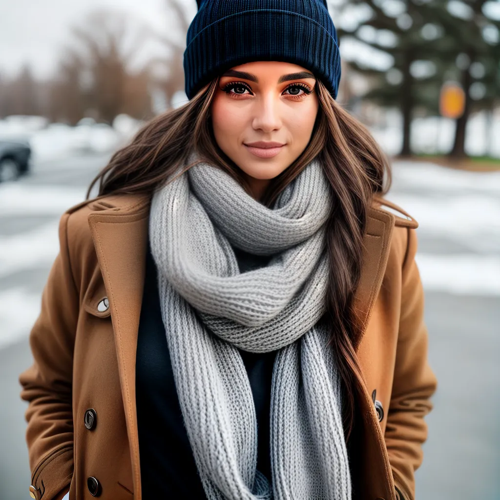 look despojado sueter cachecol beanie