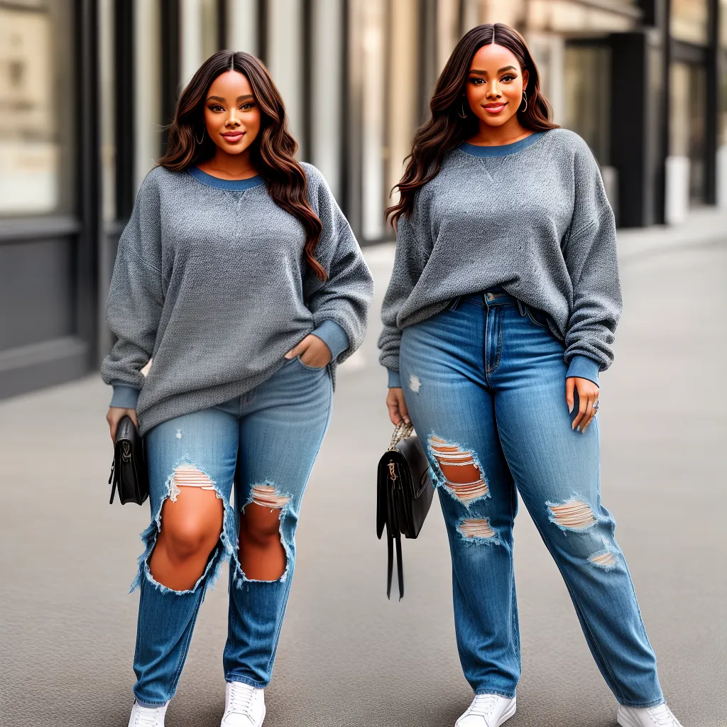 modelo plus size sueter estiloso 1