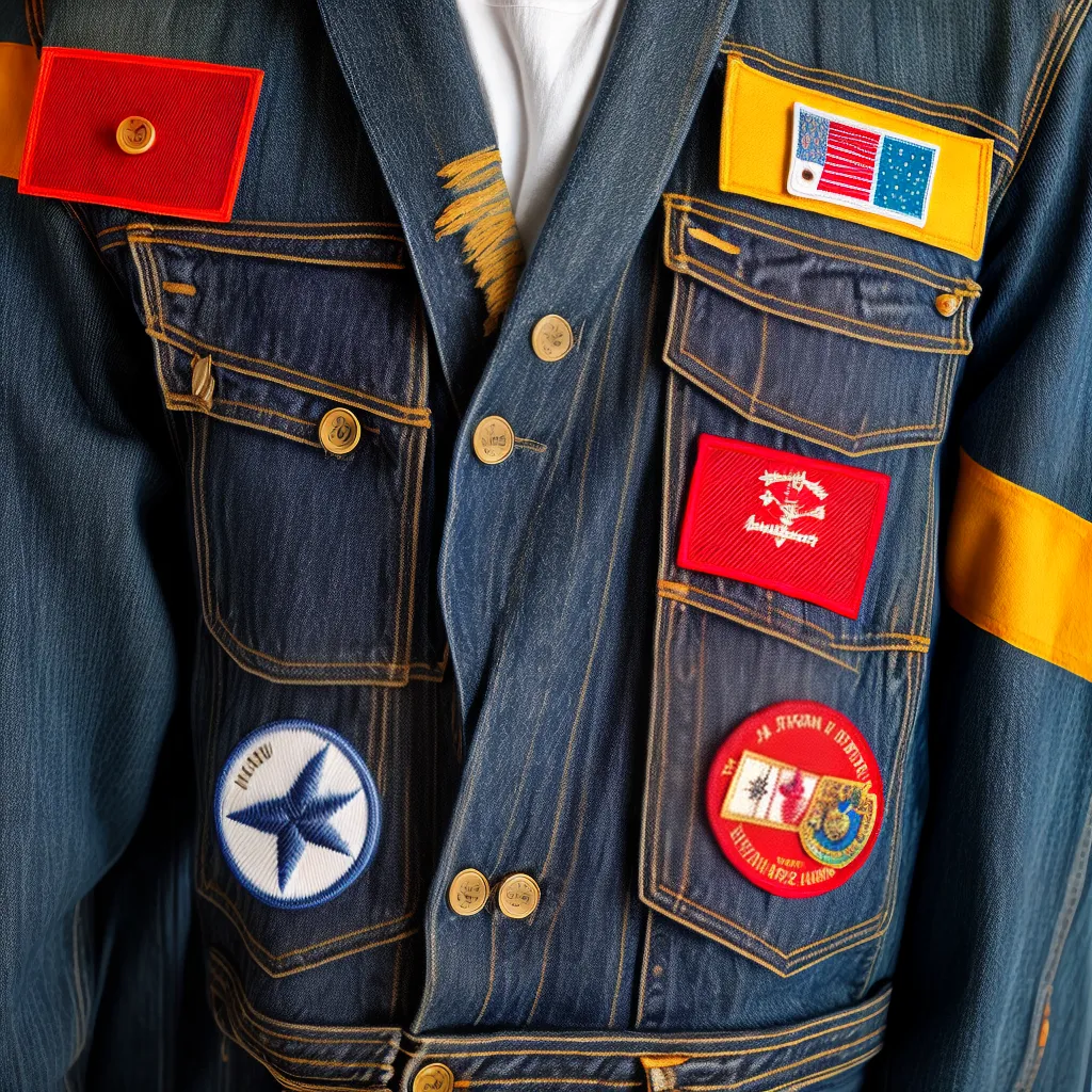 jaqueta jeans patches coloridos 2