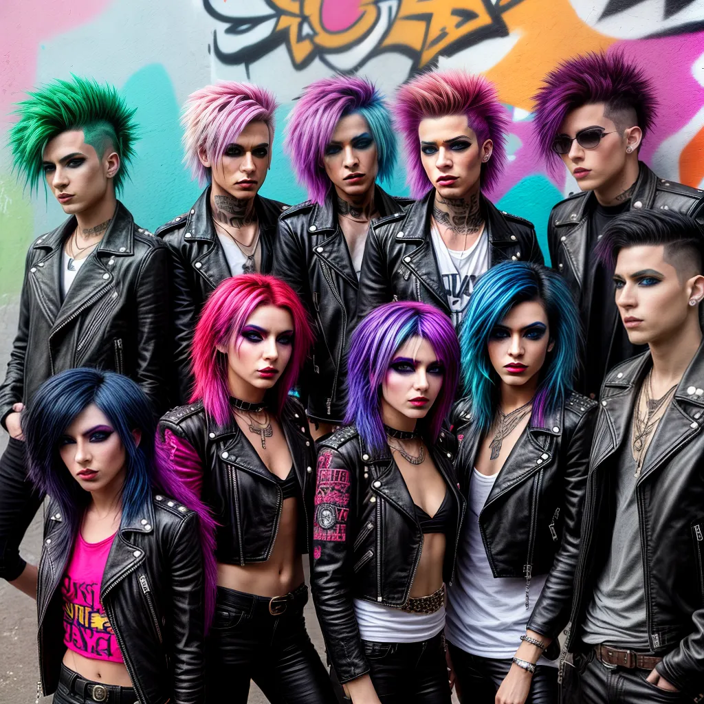 grupo jaquetas couro punk rock