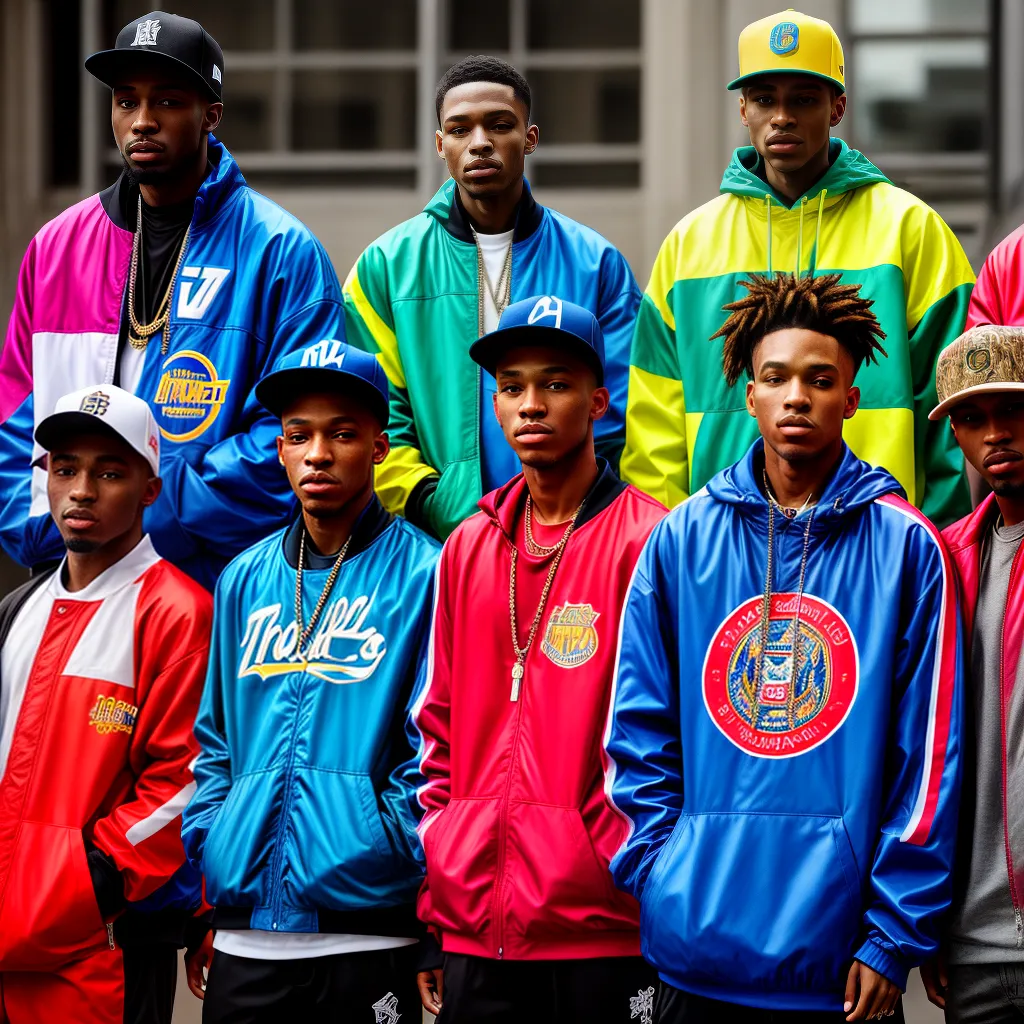 hip hop artistas jaquetas coloridas 1