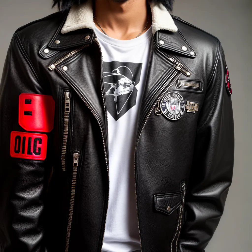 jaqueta couro preta patches emo