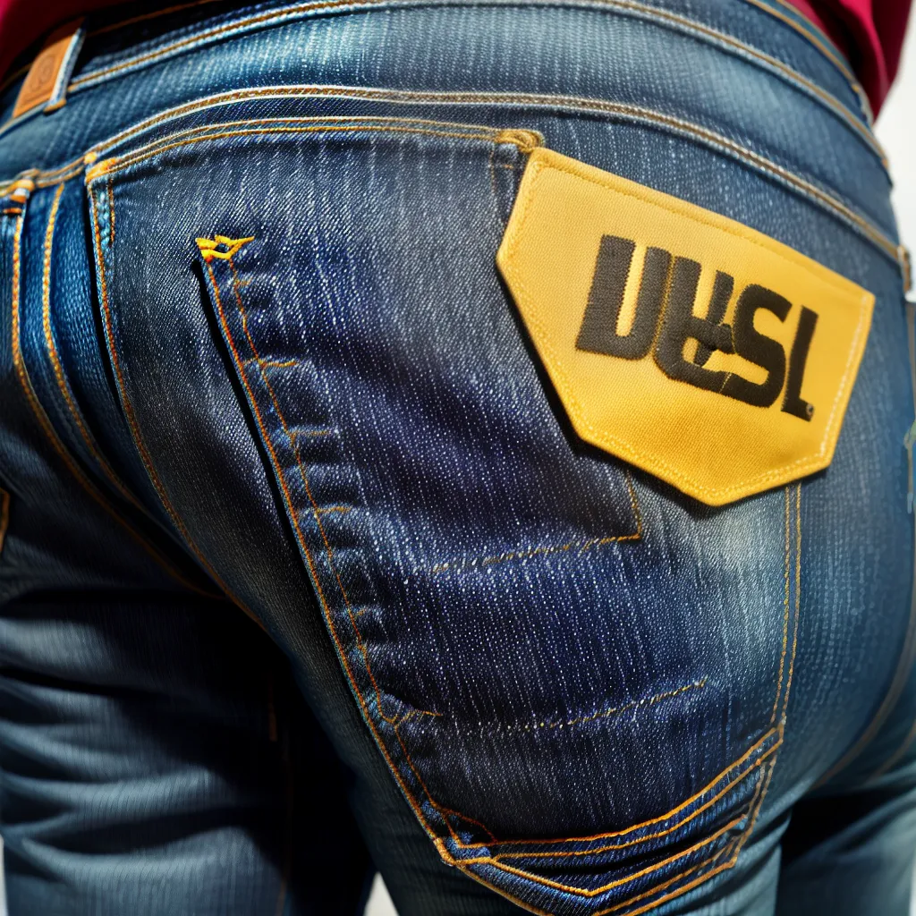 jeans denim diesel bolso logotipo