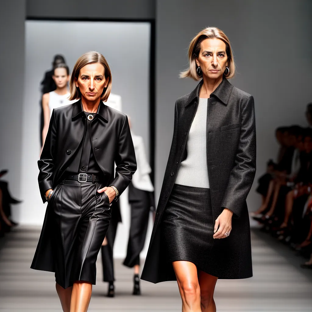 miuccia prada desfile preto branco miuccia prada desfile preto branco