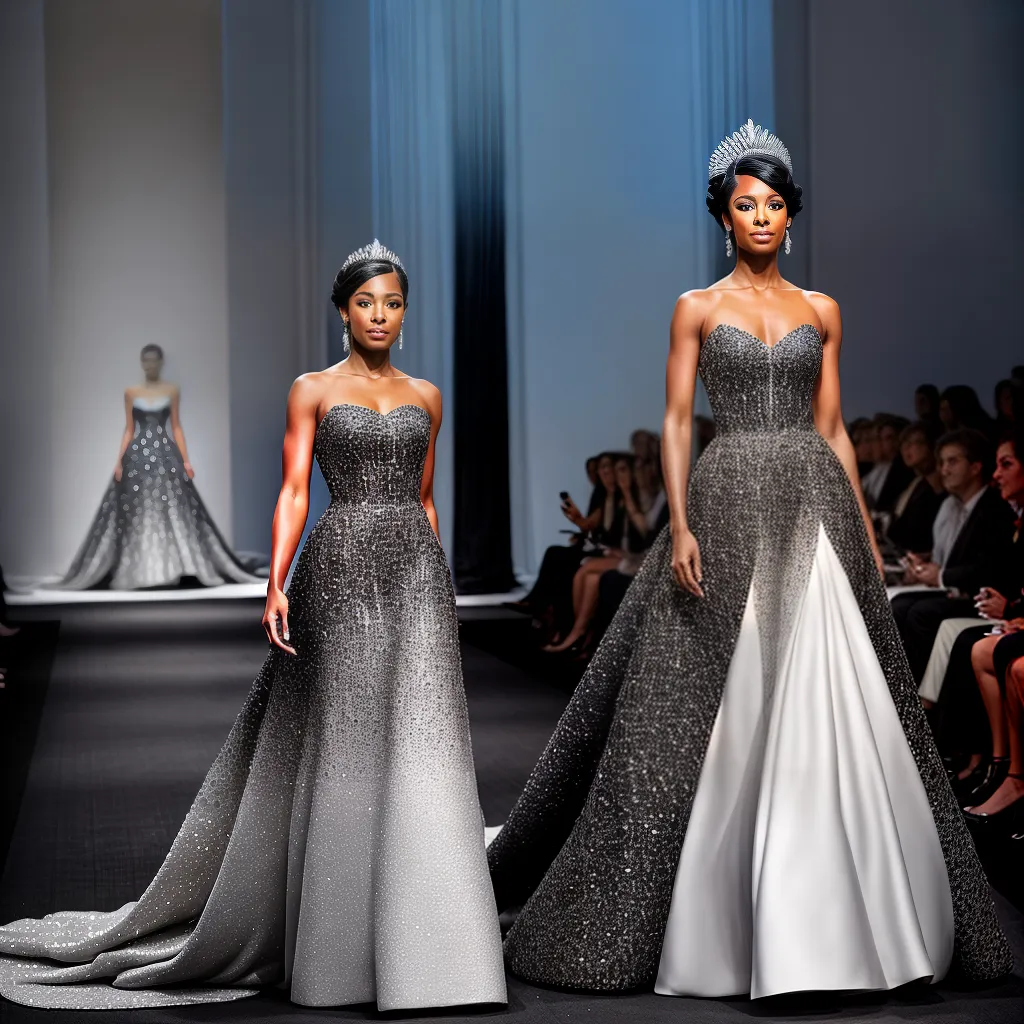 vestido noite passarela modelo couture