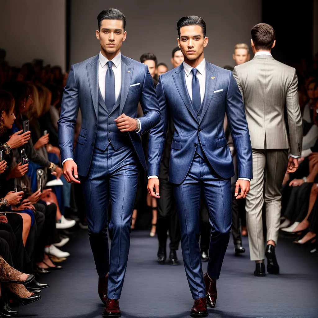 desfile moda homem estiloso couture