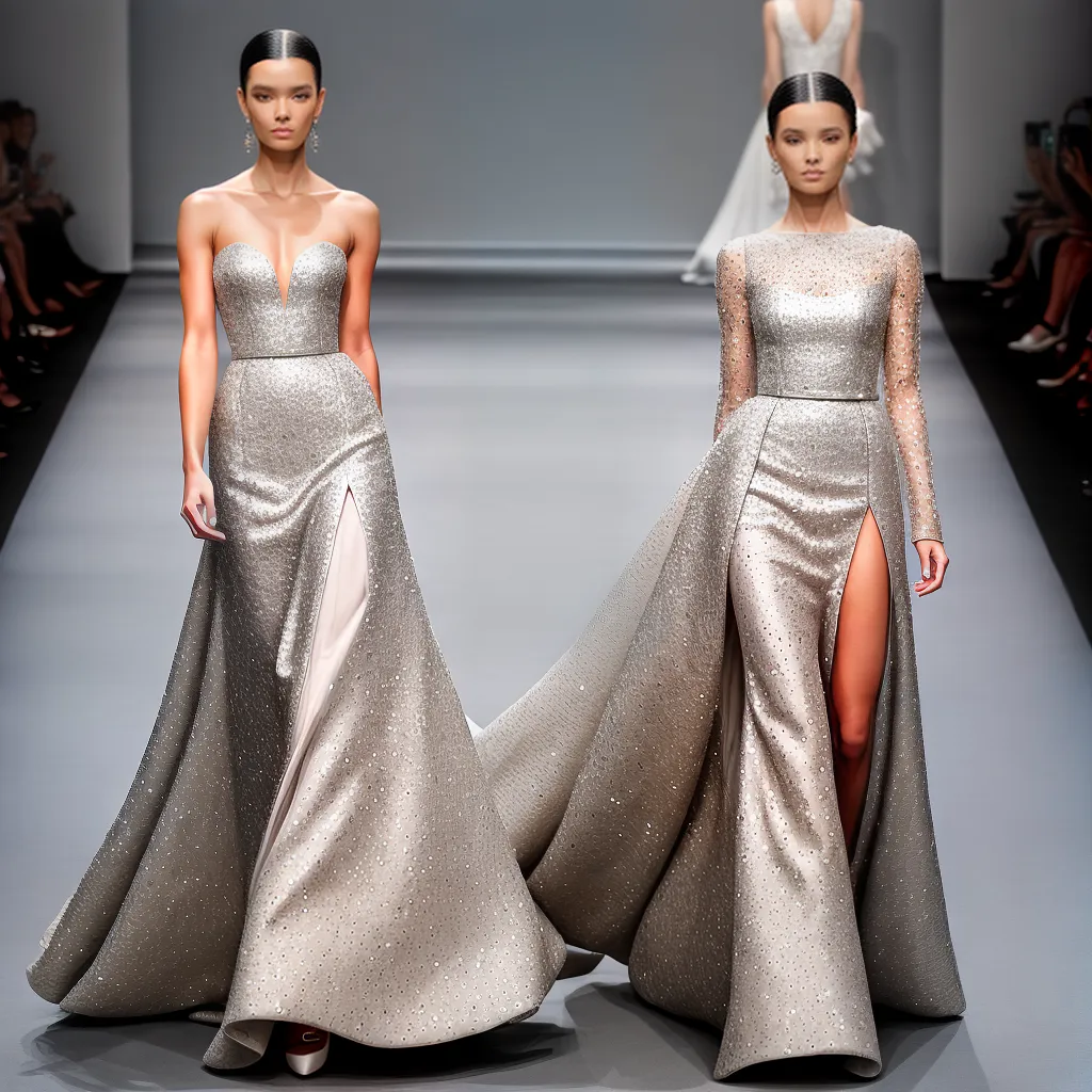 desfile glamour vestido couture moderno