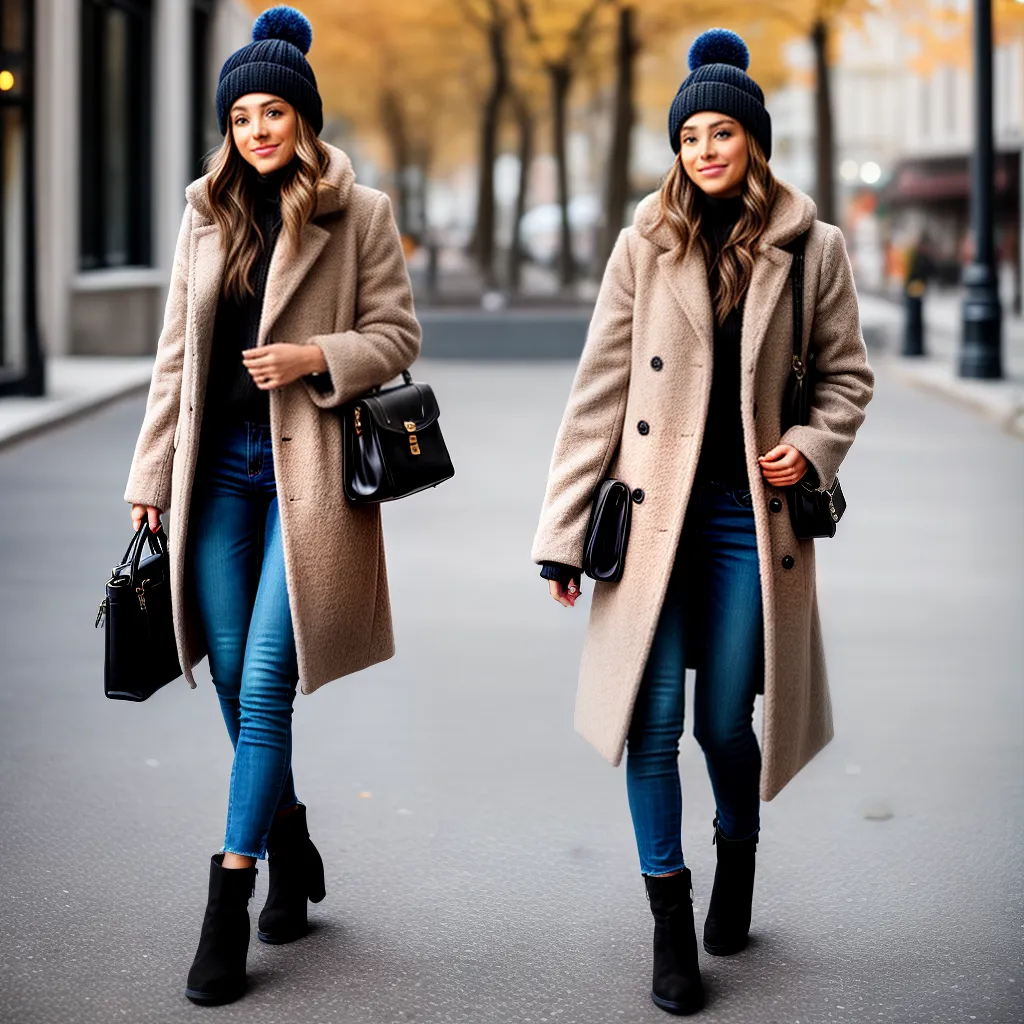 mulher estilosa beanie outono