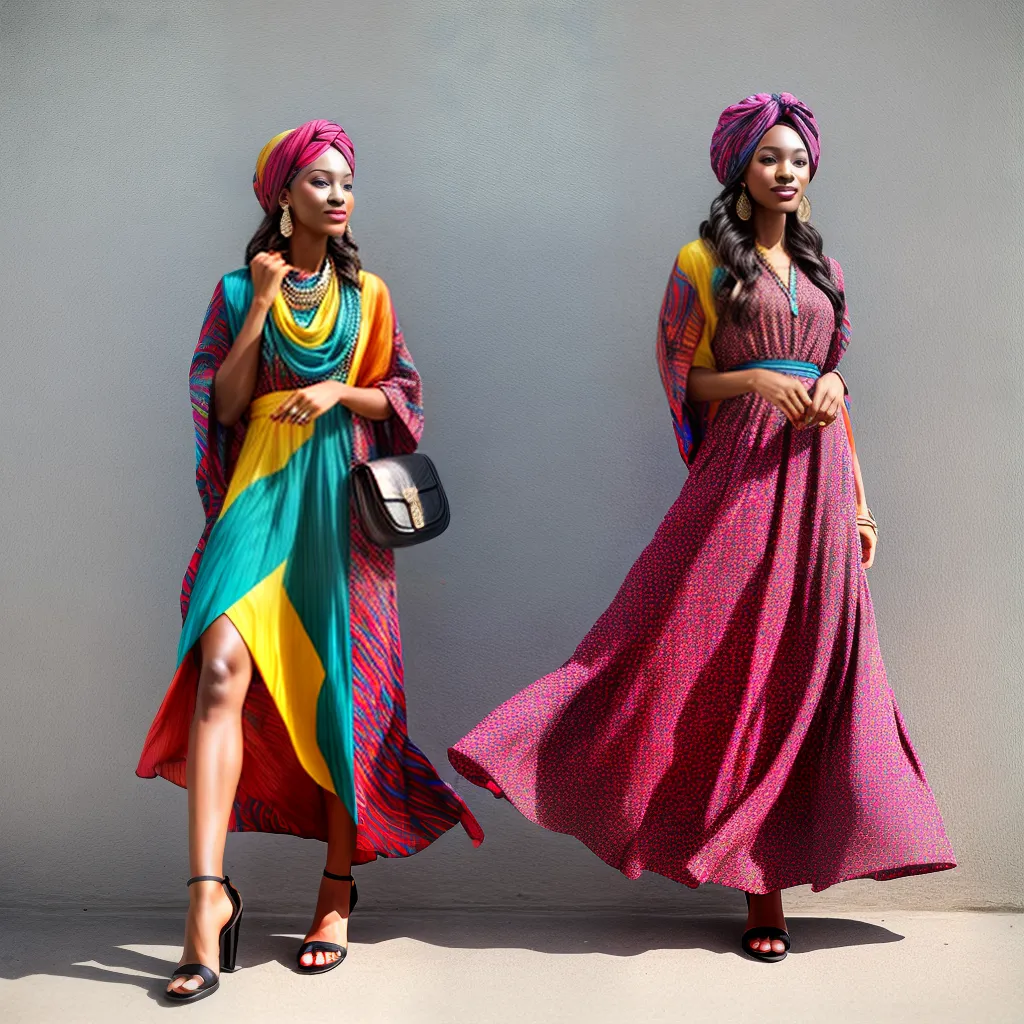 mulher estilosa turbante vestido maxi 2