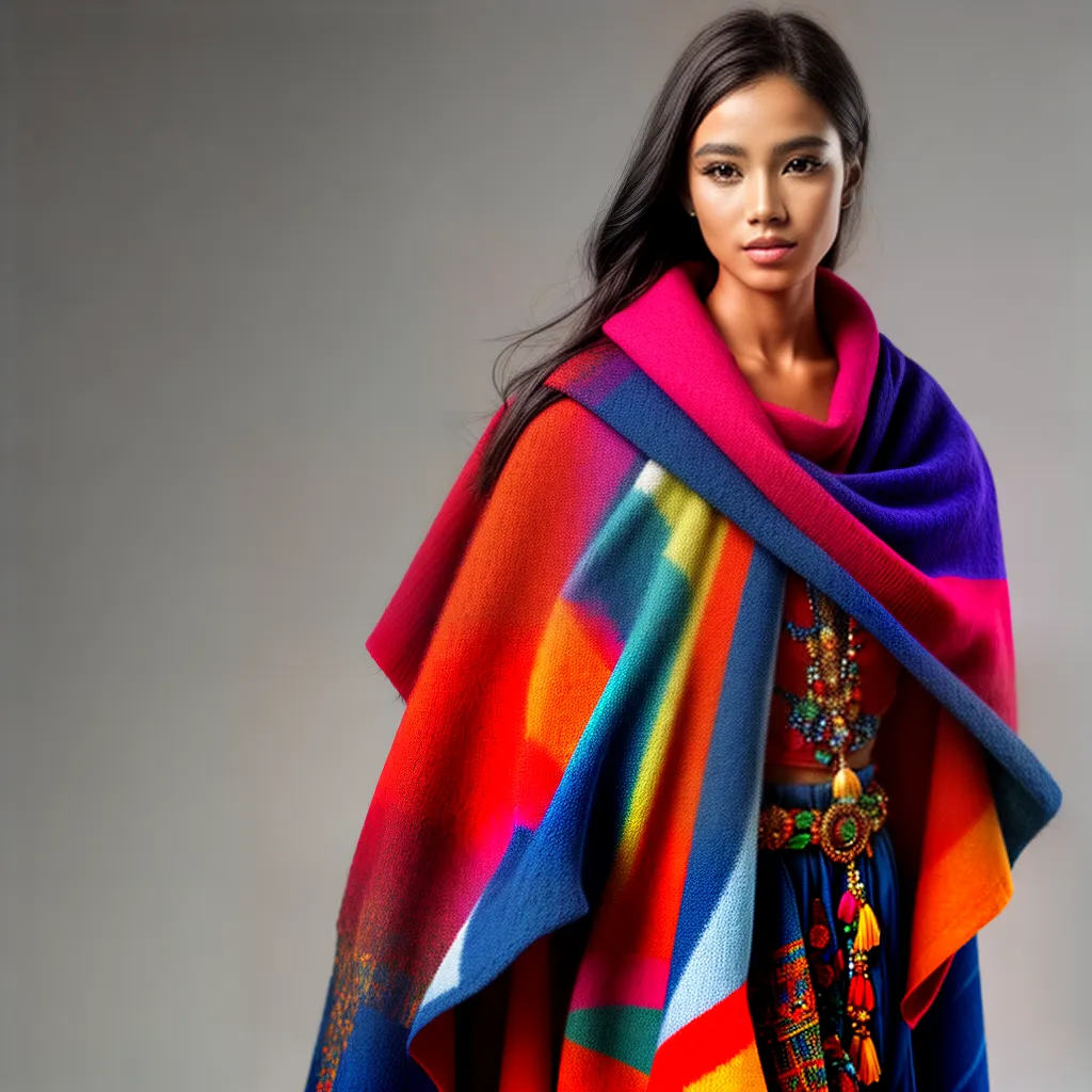 modelo poncho colorido tradicao modelo poncho colorido tradicao