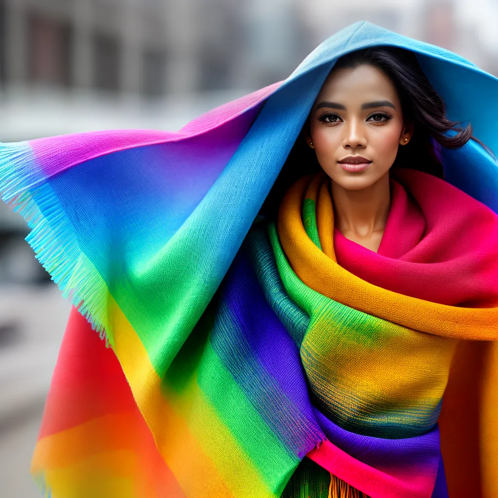 mulher moderna poncho colorido mulher moderna poncho colorido