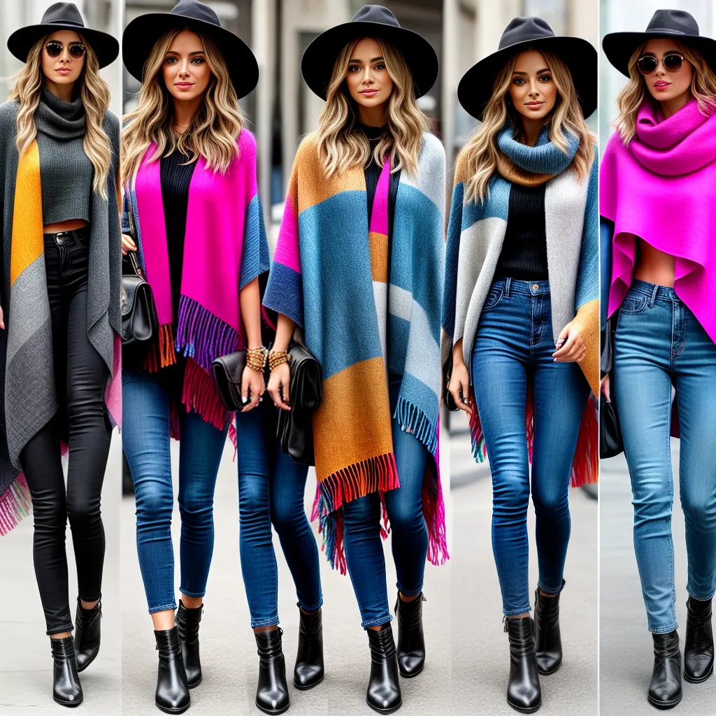 celebridades ponchos estilosos