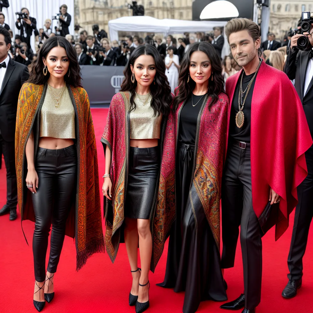 evento tapete vermelho celebridades ponchos