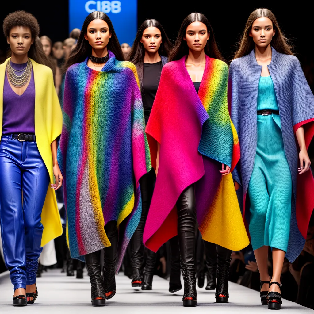 passarela modelos ponchos coloridos 1 passarela modelos ponchos coloridos 1
