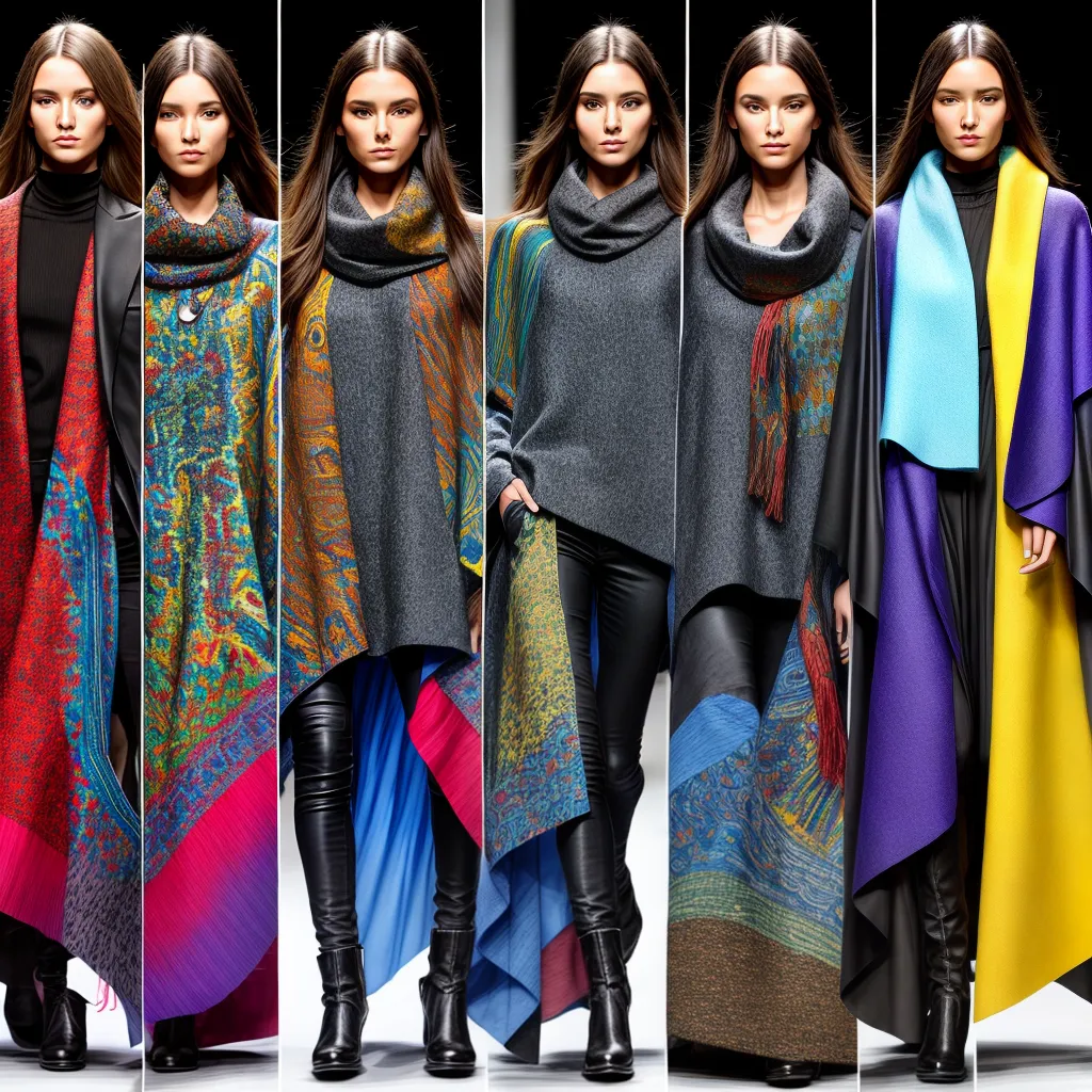 desfile moderno ponchos coloridos desfile moderno ponchos coloridos