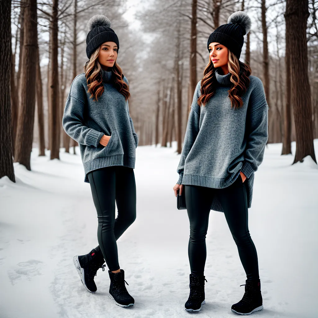 mulher inverno legging sueter bota