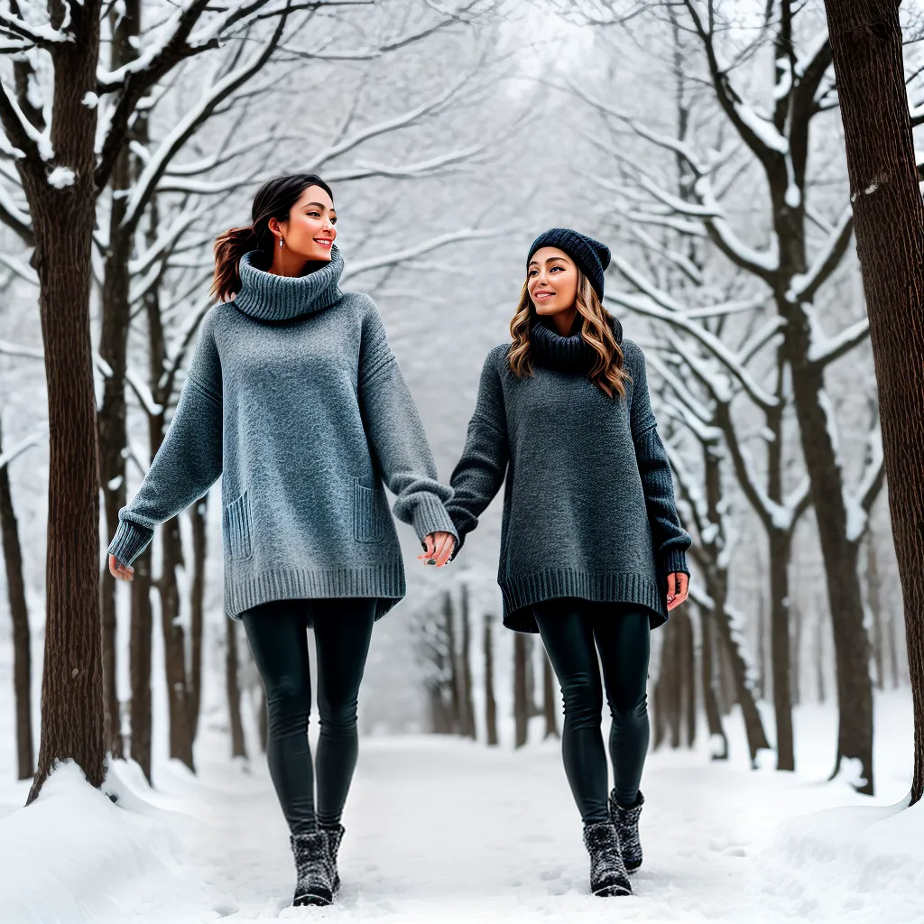 mulher legging preta sueter oversized inverno