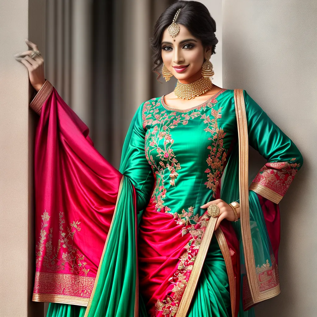mulher salwar kameez bordado colorido mulher salwar kameez bordado colorido