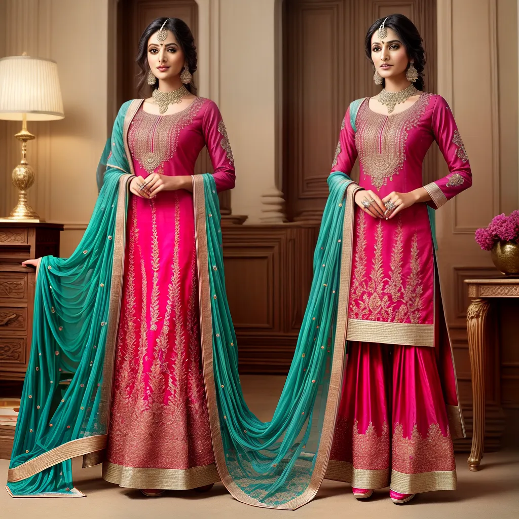 salwar kameez bordado variedade cores
