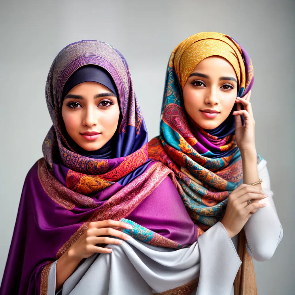 mulher jovem hijab colorido empoderamento mulher jovem hijab colorido empoderamento