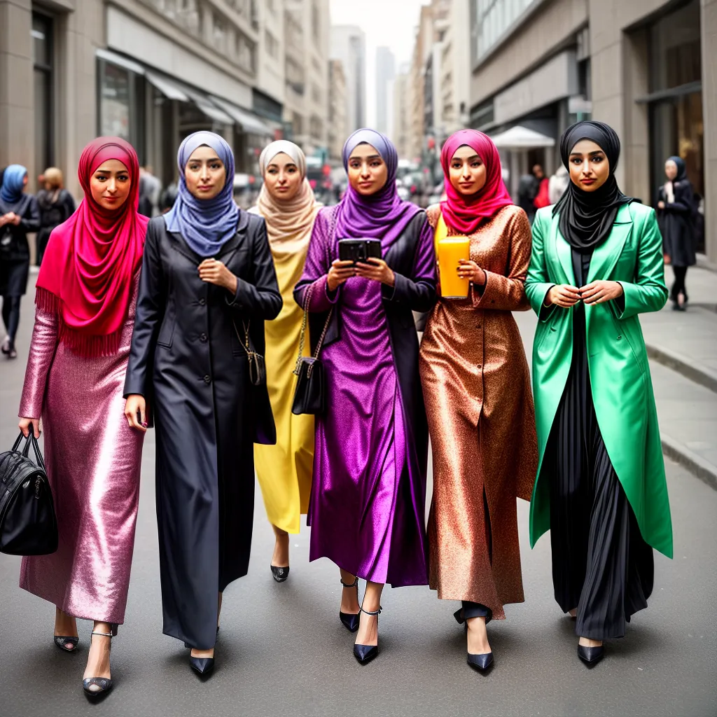 mulheres estilosas hijabs cores padroes