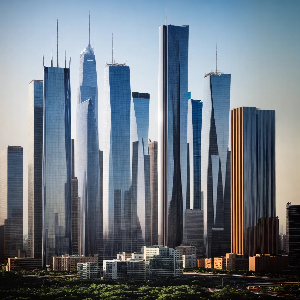 cidade futurista arranha ceus arquitetura inovadora