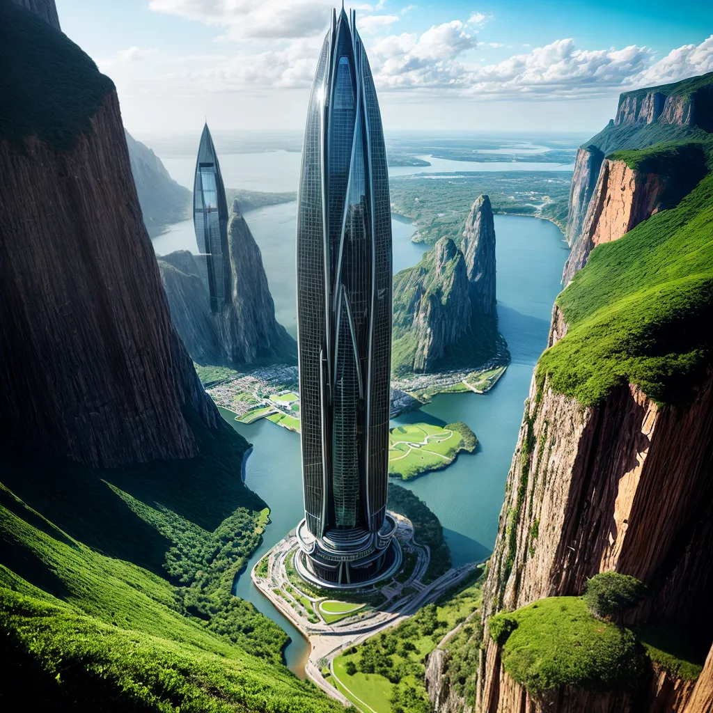 cidade futurista gravidade arquitetura