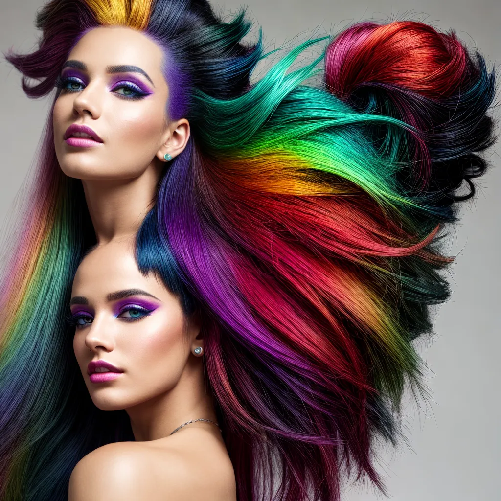 mulher cabelo neon ousado 2024 mulher cabelo neon ousado 2024