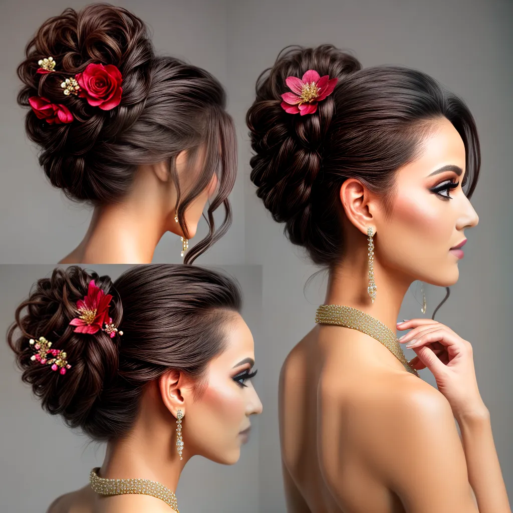 penteado sofisticado mulher flores 2024 penteado sofisticado mulher flores 2024