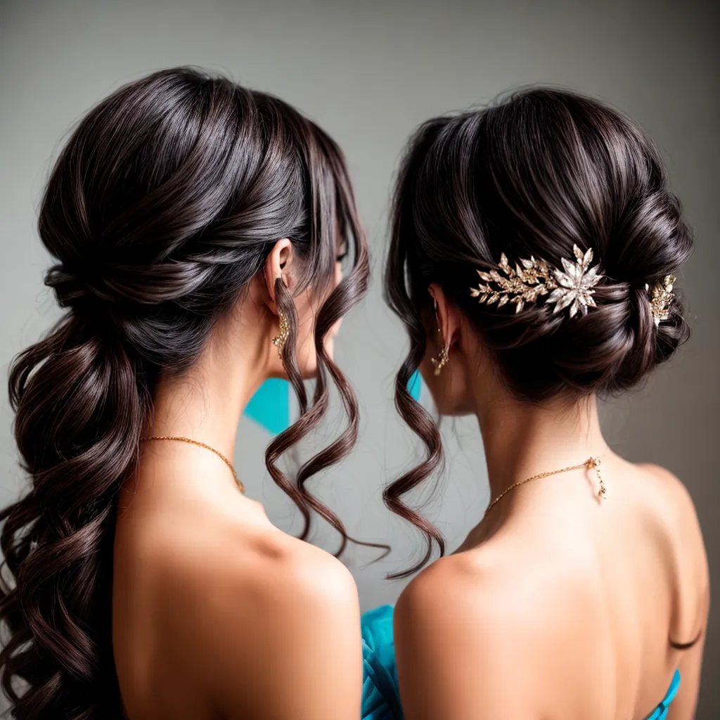mulher cabelo festa glamouroso
