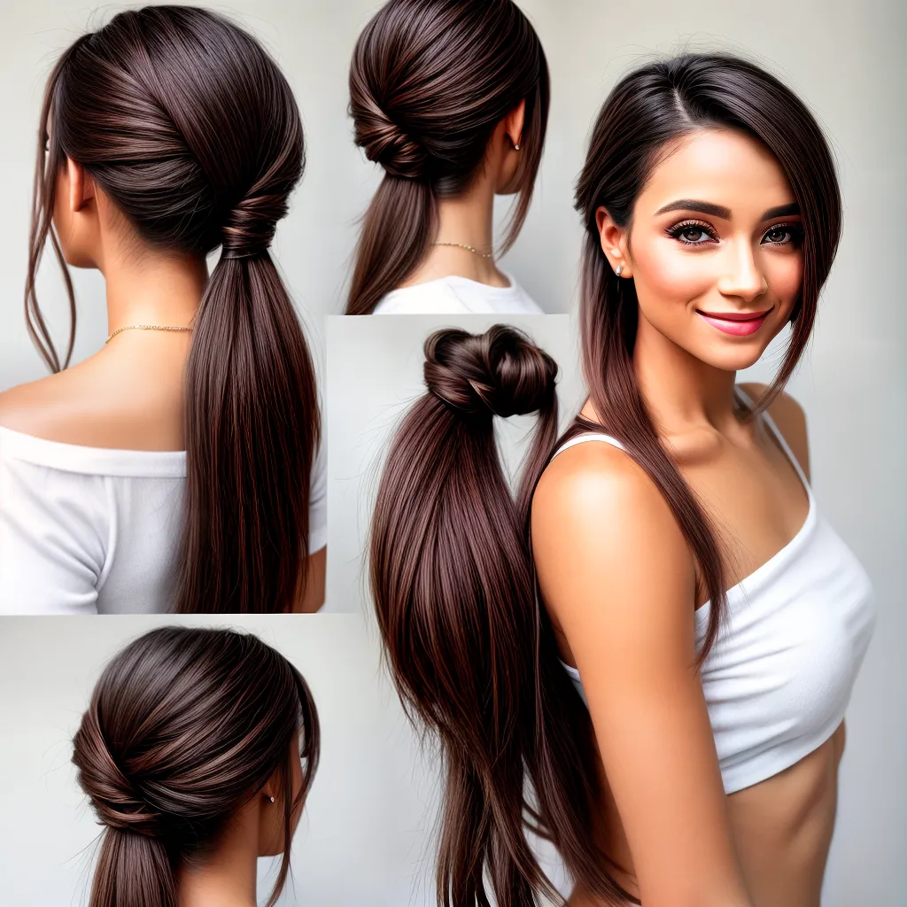 mulher penteado espelho acessorios