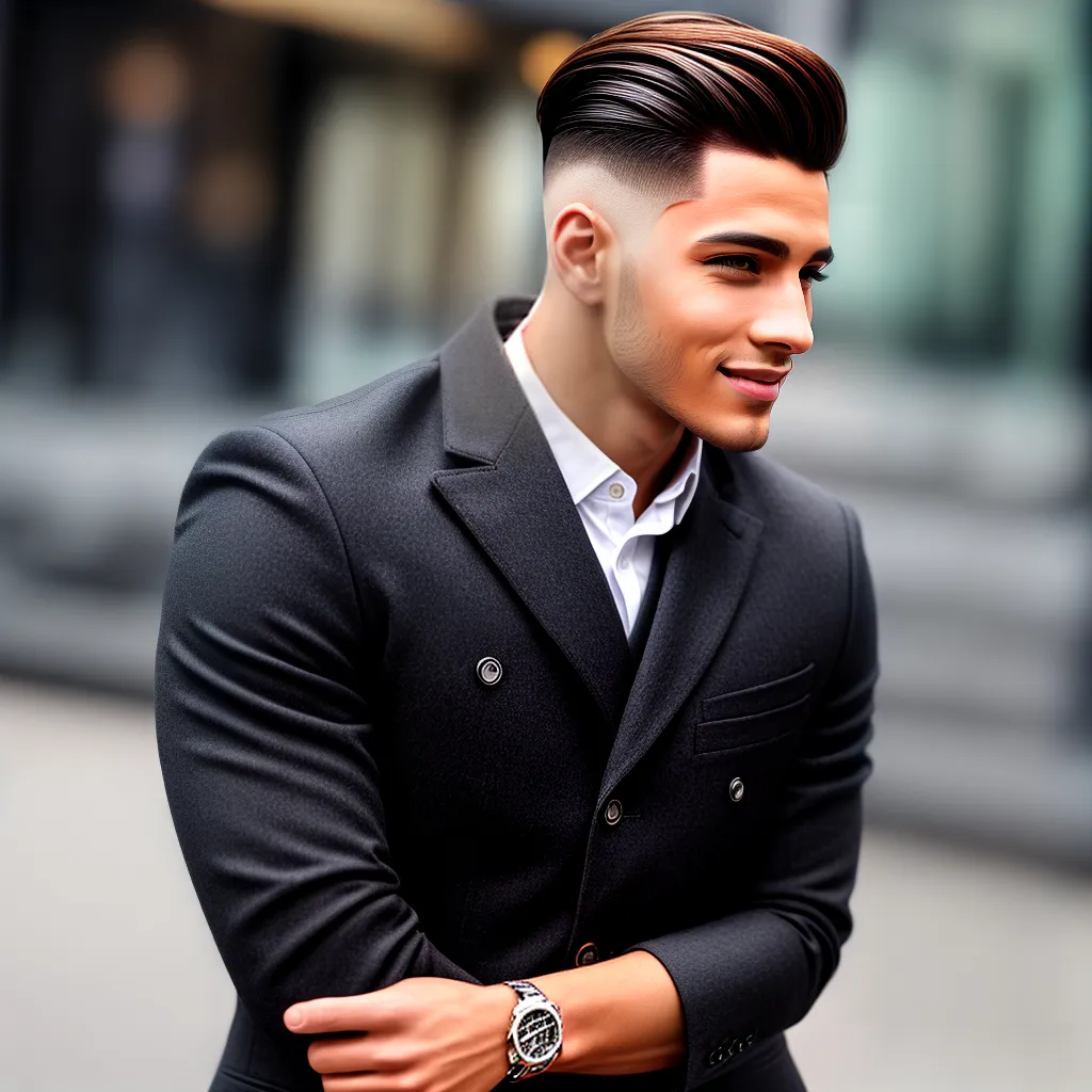homem estiloso corte cabelo moderno