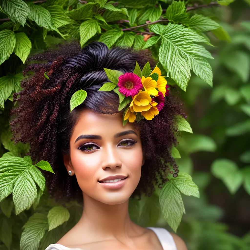 penteado floral natureza sustentavel