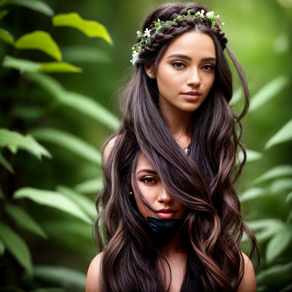cabelo floral natureza tranca