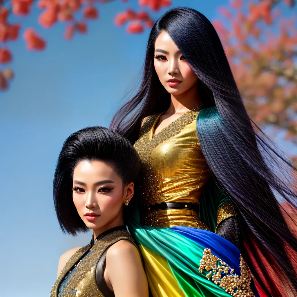 modelo asiatica cabelo futurista modelo asiatica cabelo futurista