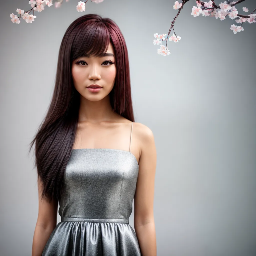 mulher cabelo bob assimetrico flores cerejeira mulher cabelo bob assimetrico flores cerejeira