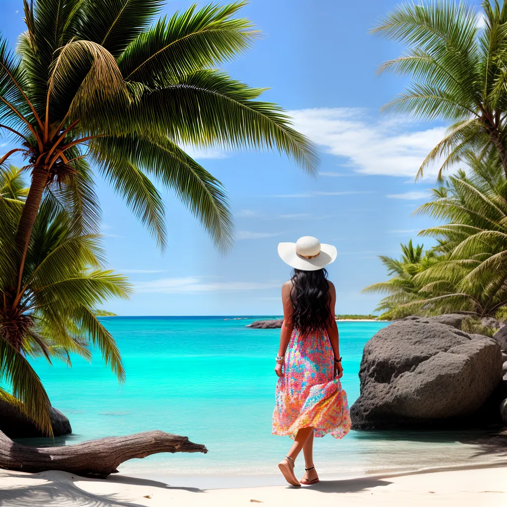 praia sol mulher vestido floral