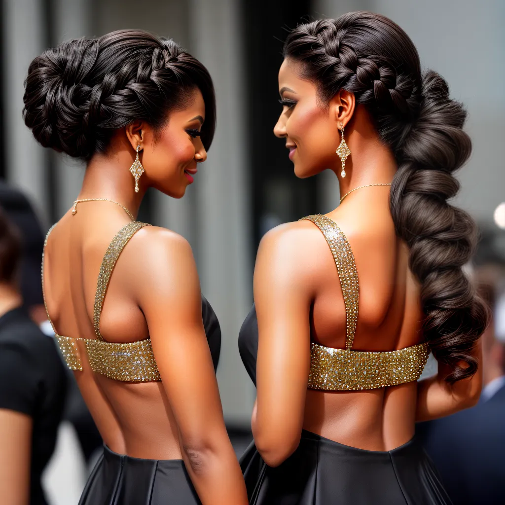 mulher penteado sofisticado brilho tapete vermelho