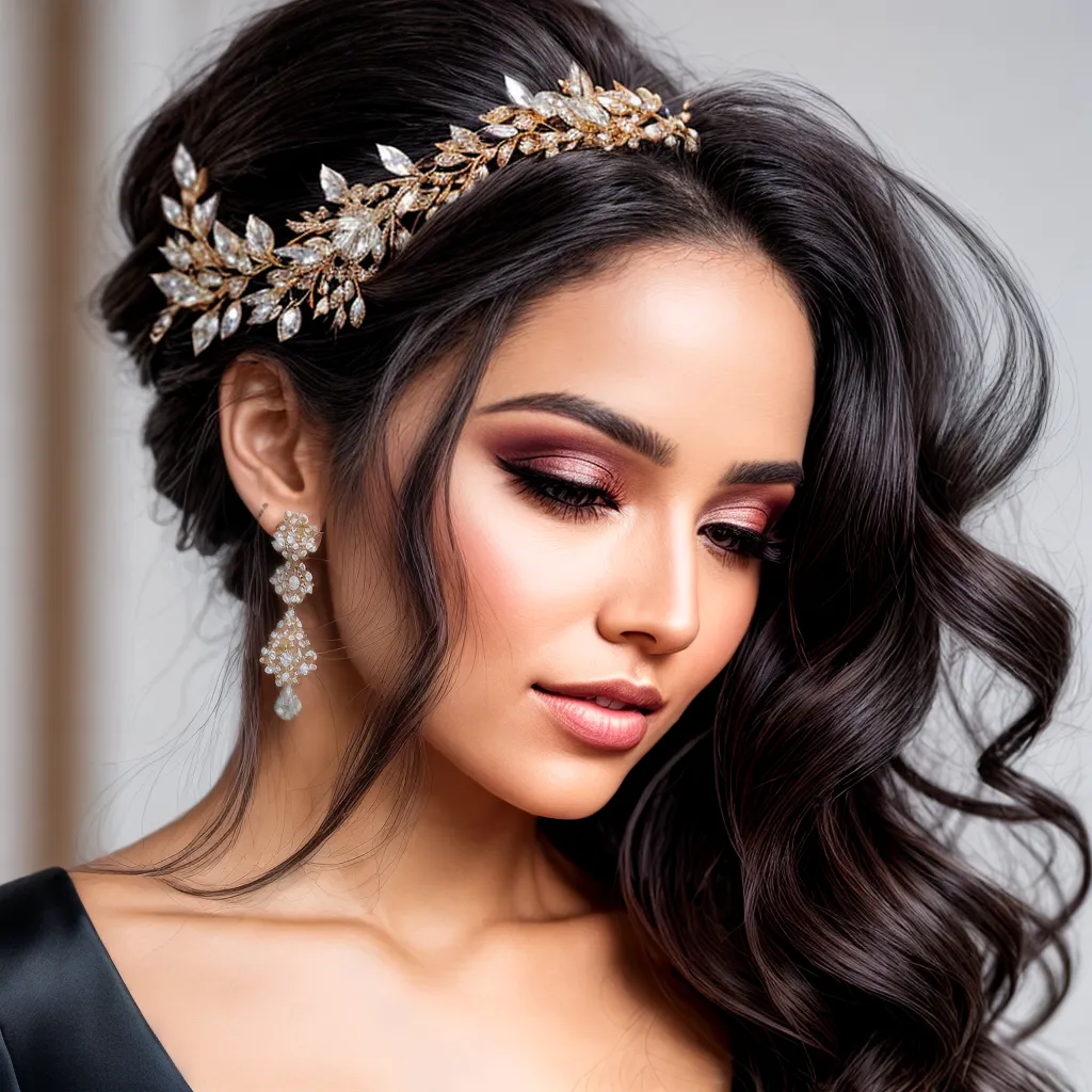 mulher cabelo glamour maquiagem acessorios