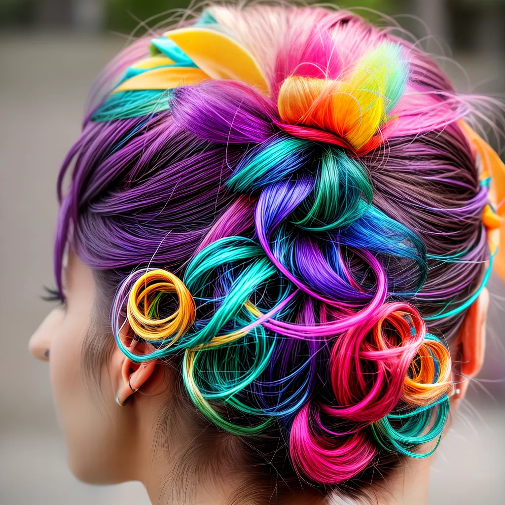 acessorios cabelo coloridos mulher