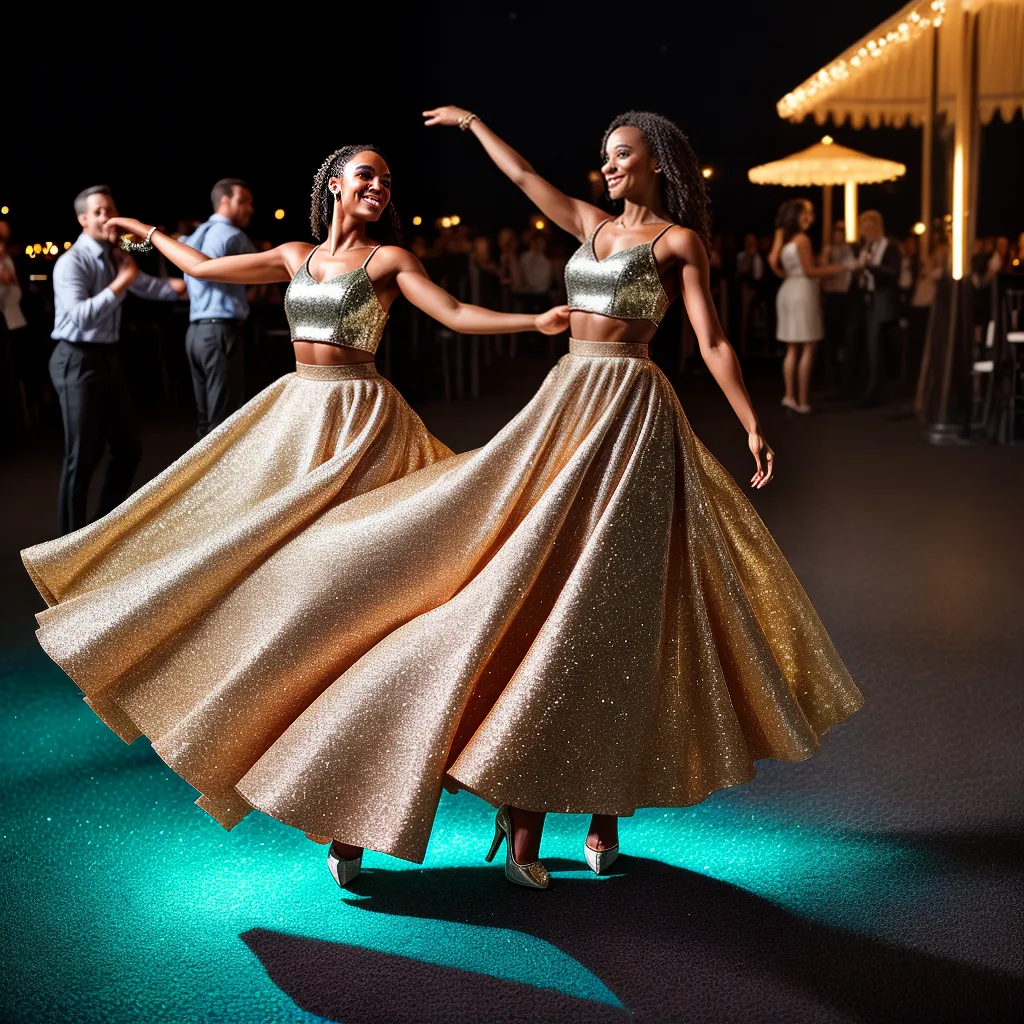 mulher danca brilho elegancia