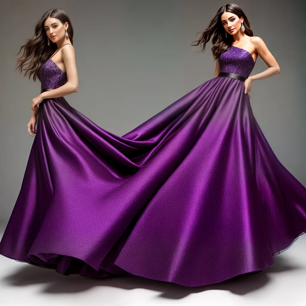 mulher girando vestido longo elegante Mulher girando com vestido longo de tecido leve