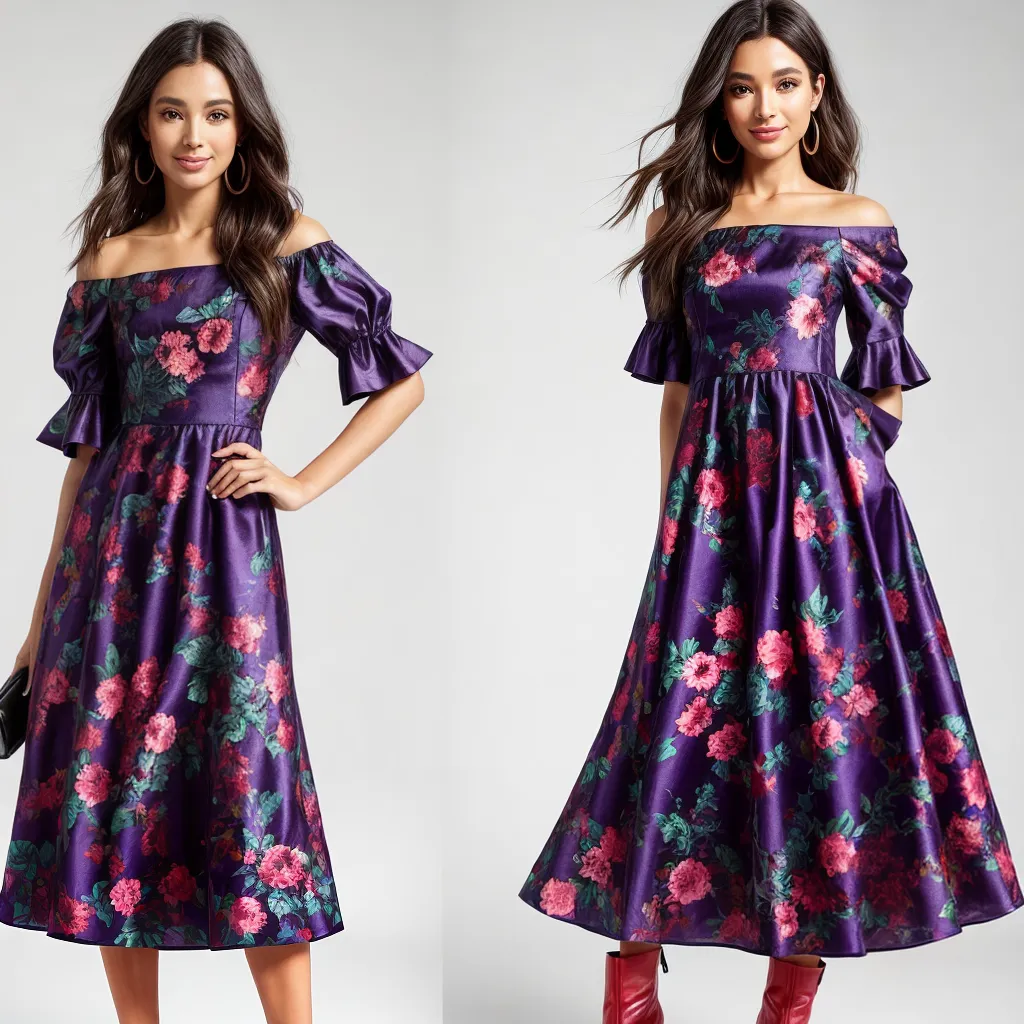 vestido estampado floral vibrante